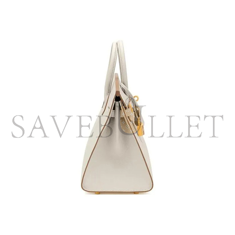 HERMES BIRKIN 25 SELLIER EPSOM CRAIE GOLD HARDWARE H079234VCC10 (25*20*13cm)